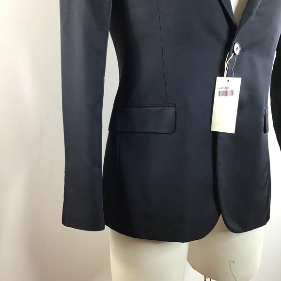 Paoloni Black Two Button Suit Jacket Size 48/US 38 - Picture 3 of 10